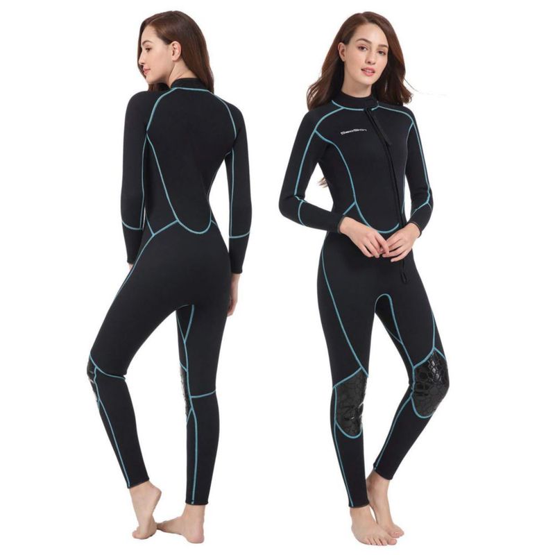 Traje de neopreno Seaskin 3 mm de cuerpo completo con cremallera frontal