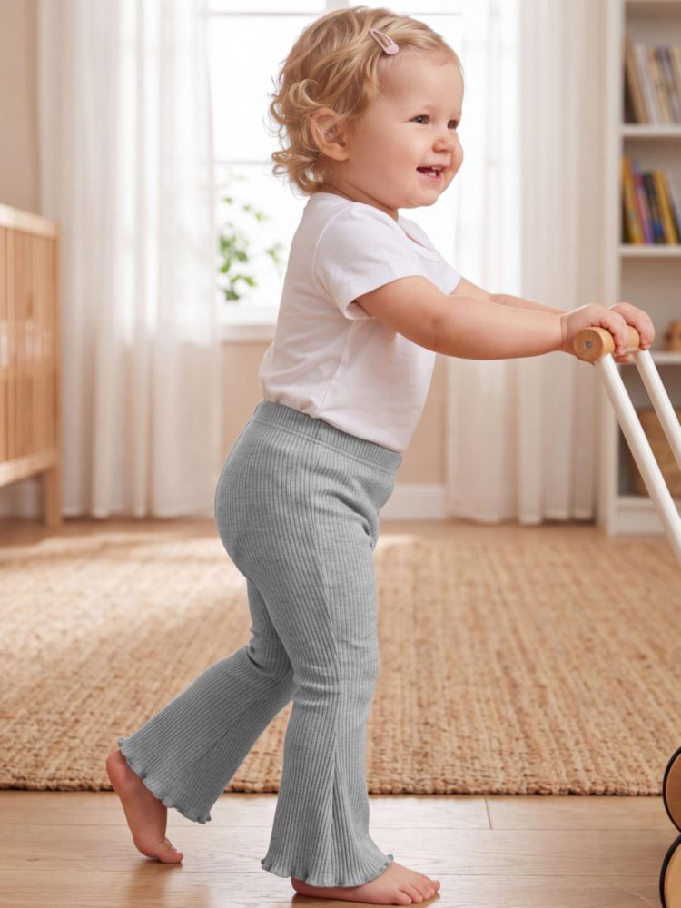 Pantalones acampanados KIDDORY 4‑pack con tejido acanalado estilo campana
