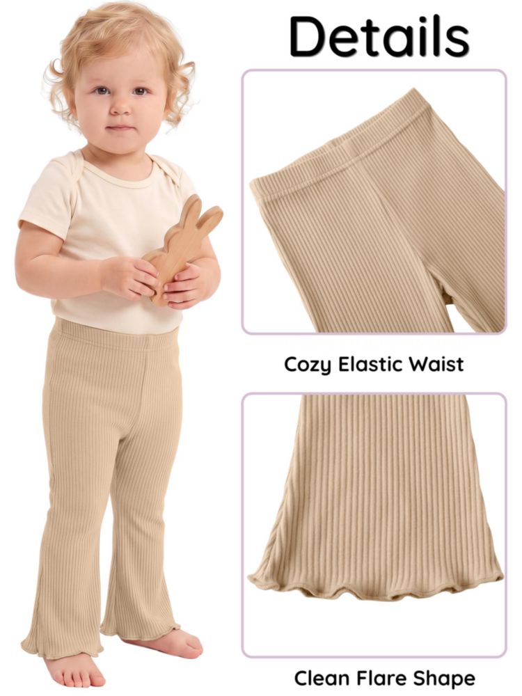Pantalones acampanados KIDDORY 4‑pack con tejido acanalado estilo campana