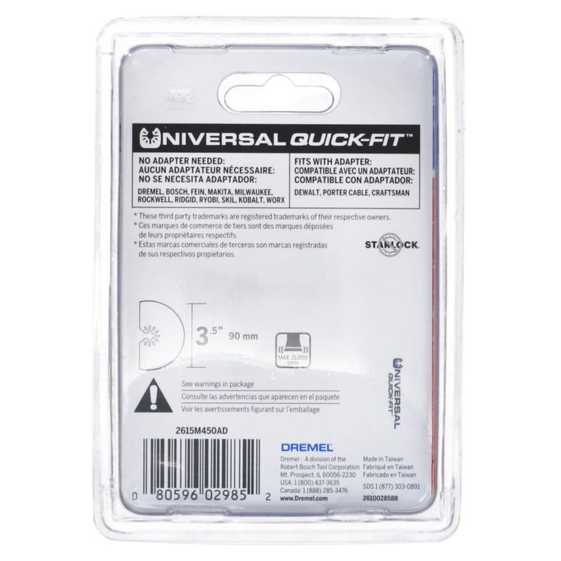 Hojas de sierra Dremel MM450B de 3.5 pulgadas para madera y paneles de yeso paquete de 3