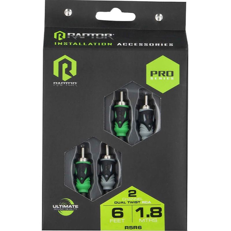 Cable de audio RCA RAPTOR de 2 canales 18 m Pro Series