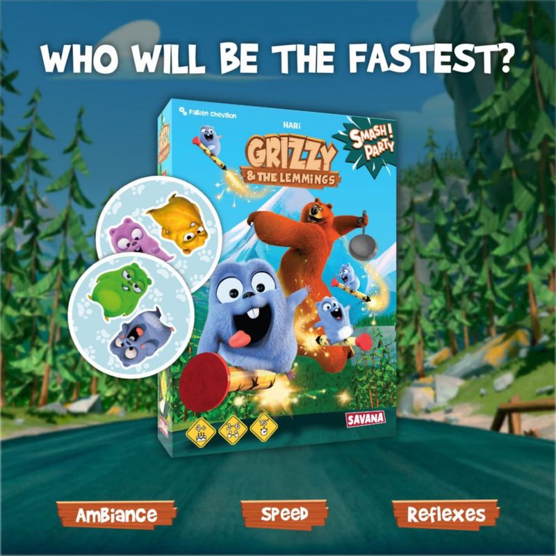 Juego de mesa SAVANA Grizzy & Lemmings 4+ (2‑6 jugadores)