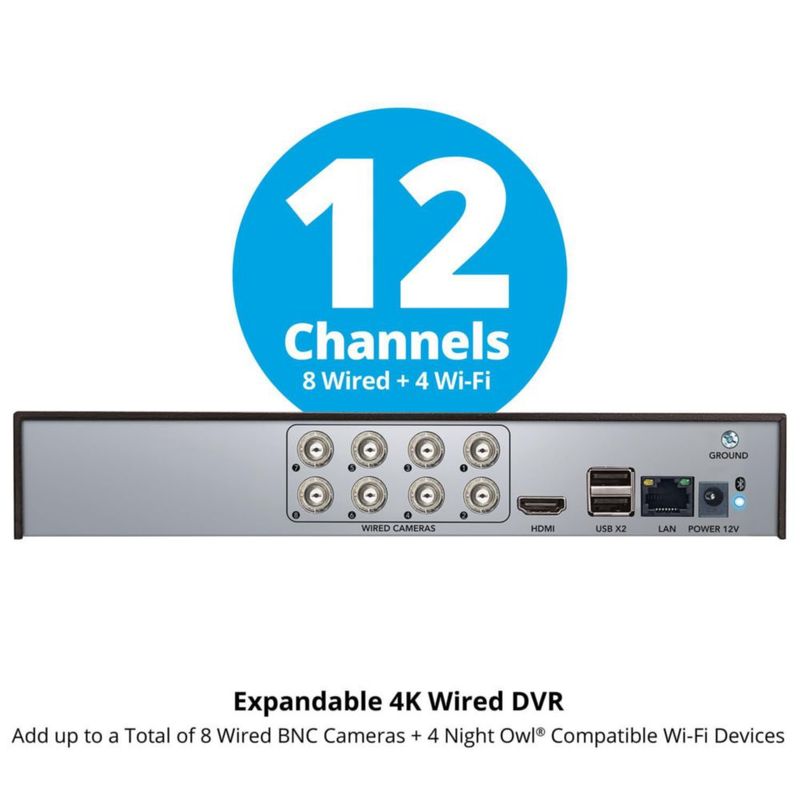 Sistema de cámara de seguridad Night Owl 12Ch DVR 4K HD 6 Camera