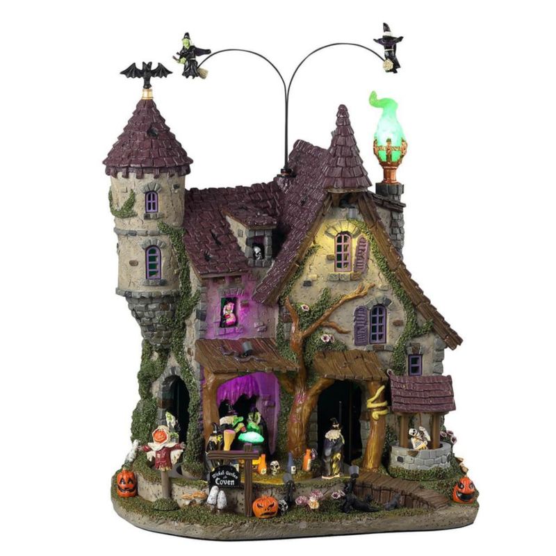 Escultura Lemax Wicked Garden Coven #35017 Animada