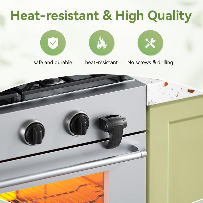 Candado de Seguridad para Horno SAFELON 1 unidad Negro Resistente al Calor