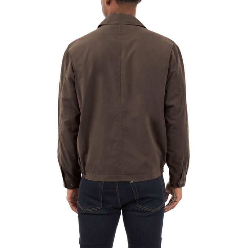 Chaqueta London Fog Grande Marrón Oscuro con Forro de Malla