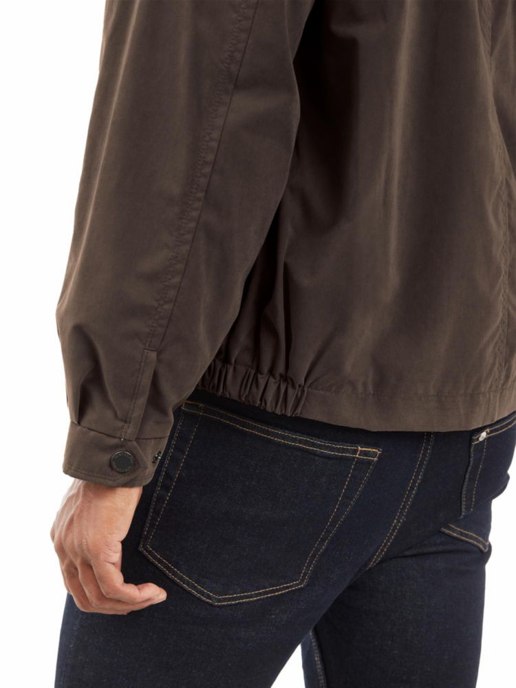 Chaqueta London Fog Grande Marrón Oscuro con Forro de Malla