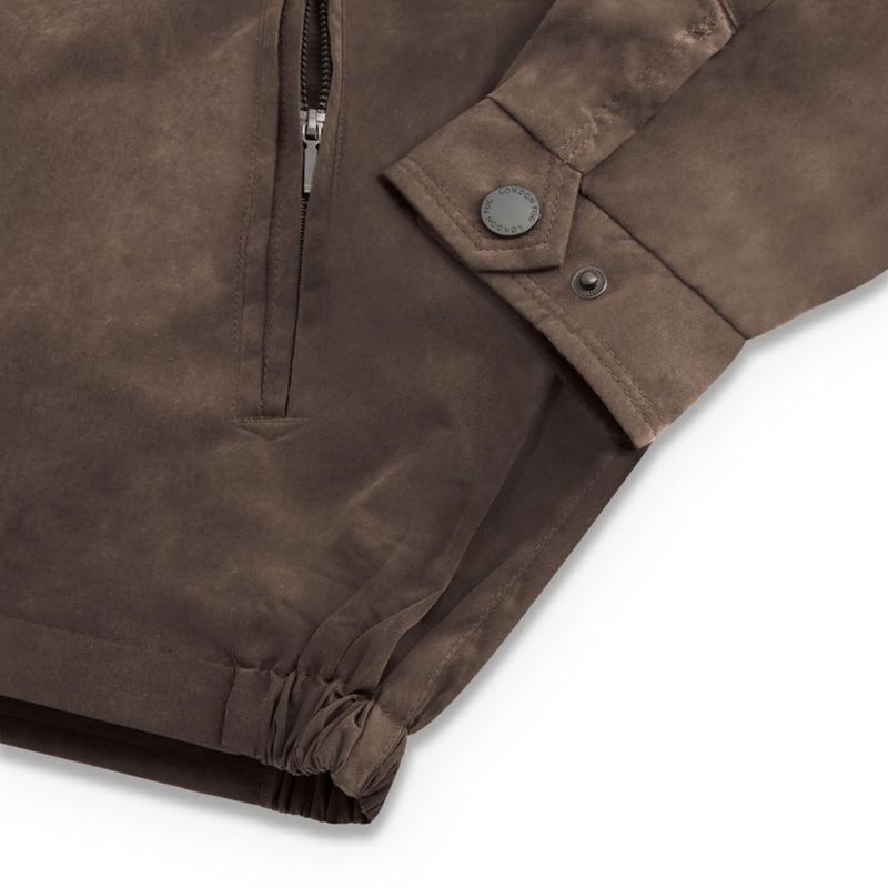 Chaqueta London Fog Grande Marrón Oscuro con Forro de Malla