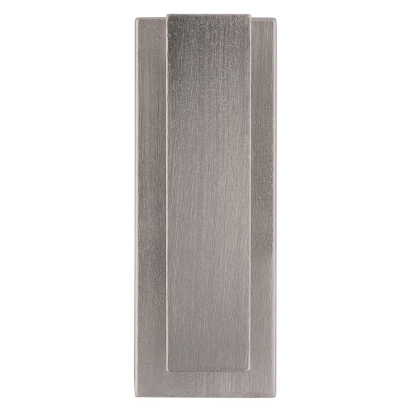 National Hardware N336-704 Aldaba con lengüeta 12 cm níquel satinado