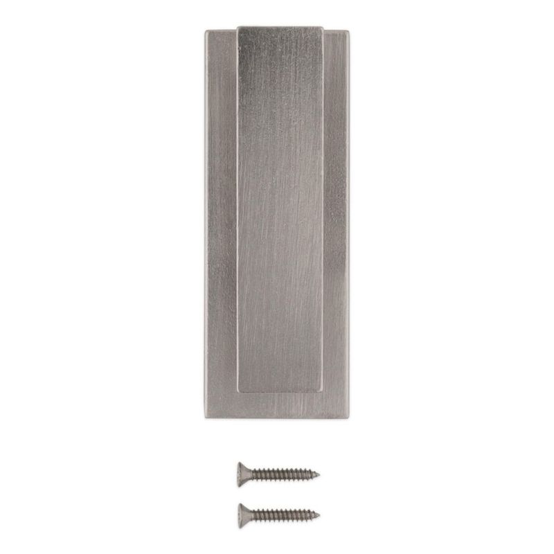 National Hardware N336-704 Aldaba con lengüeta 12 cm níquel satinado