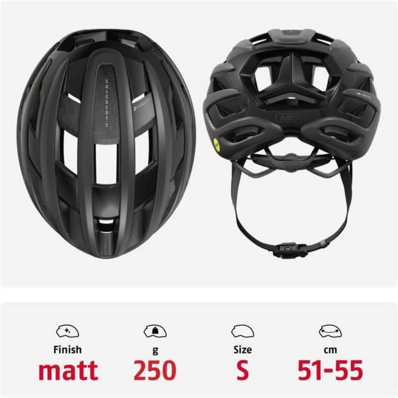 Casco de bicicleta ABUS AirBreaker 2.0 MIPS talla S negro aterciopelado