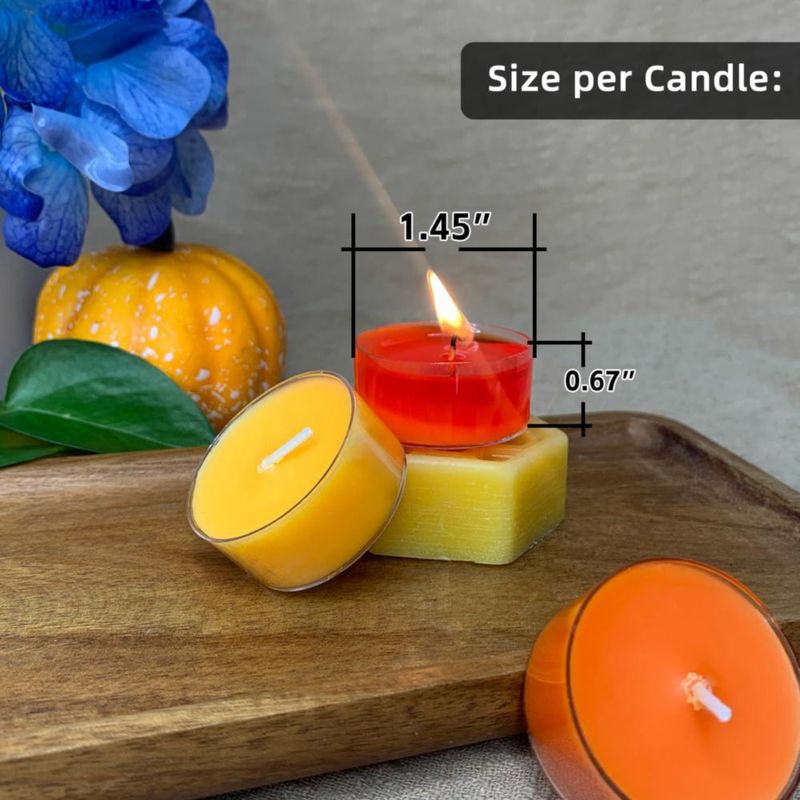 Velas tealight kissingfish – Pack de 16 con aroma otoñal
