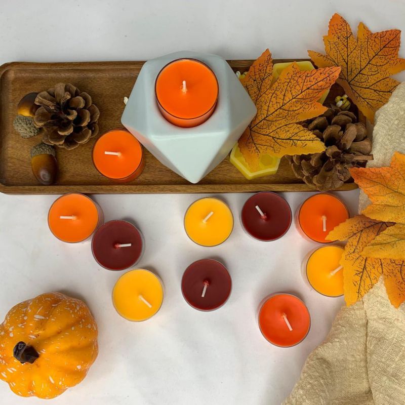 Velas tealight kissingfish – Pack de 16 con aroma otoñal
