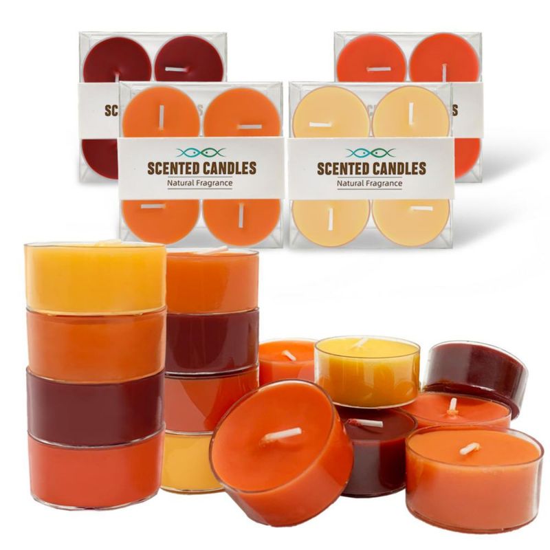 Velas tealight kissingfish – Pack de 16 con aroma otoñal