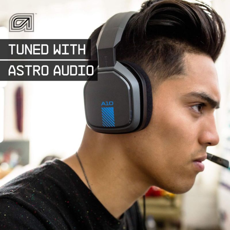 Auriculares para juegos ASTRO Gaming A10 con cable ligeros negro/azul