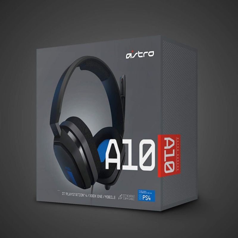 Auriculares para juegos ASTRO Gaming A10 con cable ligeros negro/azul