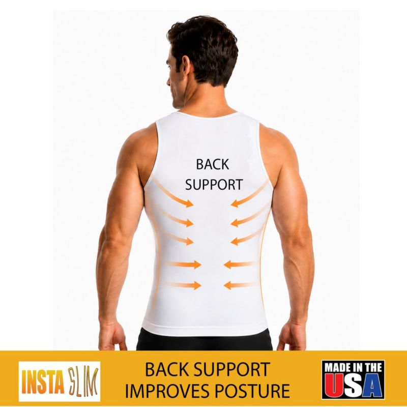 Camiseta sin mangas Insta Slim XL blanco de compresión modeladora