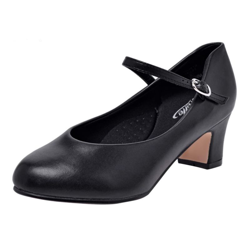 Zapatos de carácter Stelle 5 cm negro con correa de tobillo