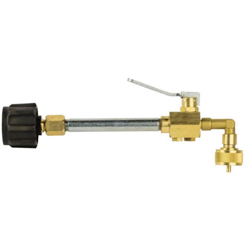 Kit recargable de tanque cilíndrico de propano Flame King de 1 libra CGA600