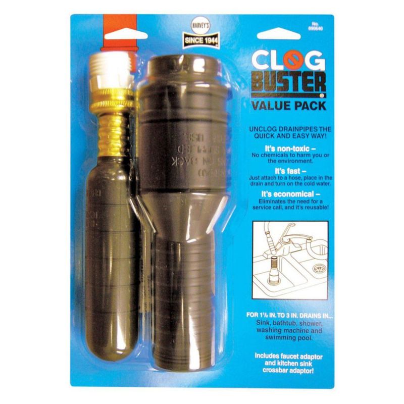 Tapón de enchufe Harvey Clogbuster de 1.5 pulgadas a 3 pulgadas alimentado por manguera
