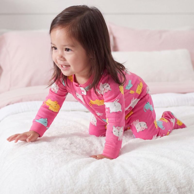 PAJAMAS Gerber 3T Pack de 4 Unicornios y Gatos Rosa
