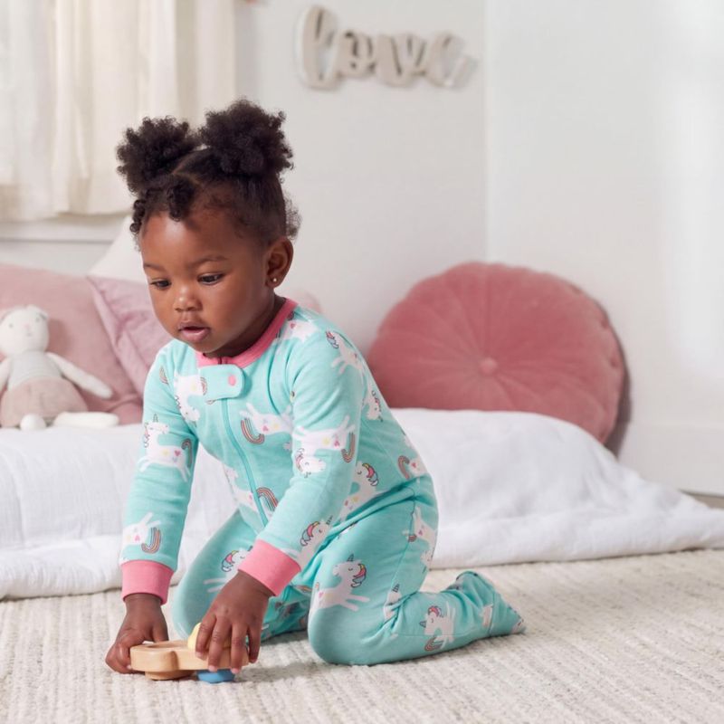 PAJAMAS Gerber 3T Pack de 4 Unicornios y Gatos Rosa