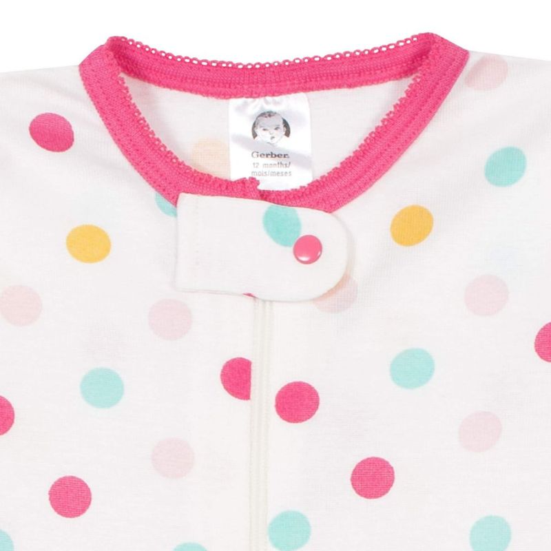 PAJAMAS Gerber 3T Pack de 4 Unicornios y Gatos Rosa