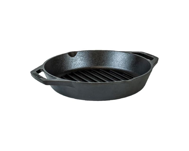 Grill Pan Lodge 12 de hierro fundido con doble asa color negro