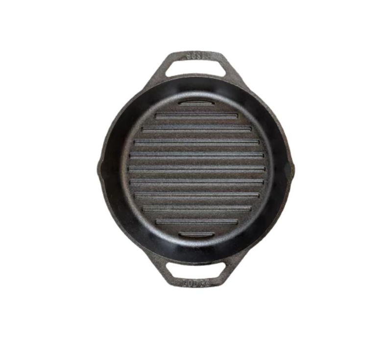 Grill Pan Lodge 12 de hierro fundido con doble asa color negro