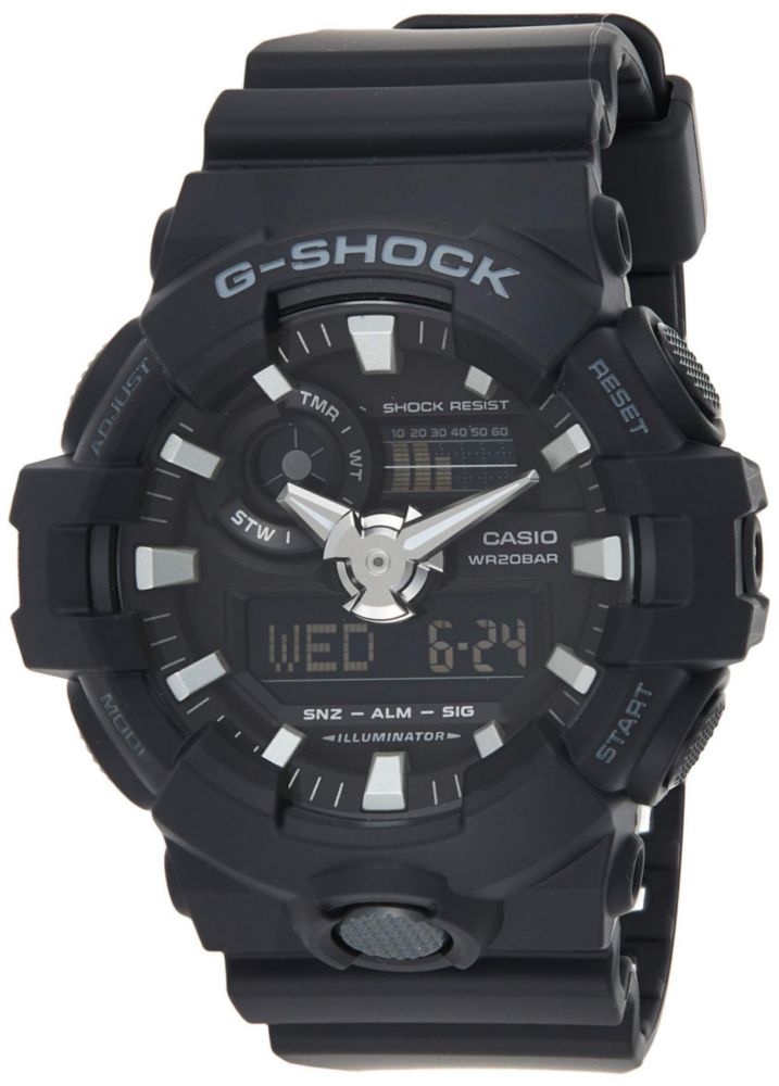 Reloj Casio G Shock GA-700-1BCR de resina para hombre color negro