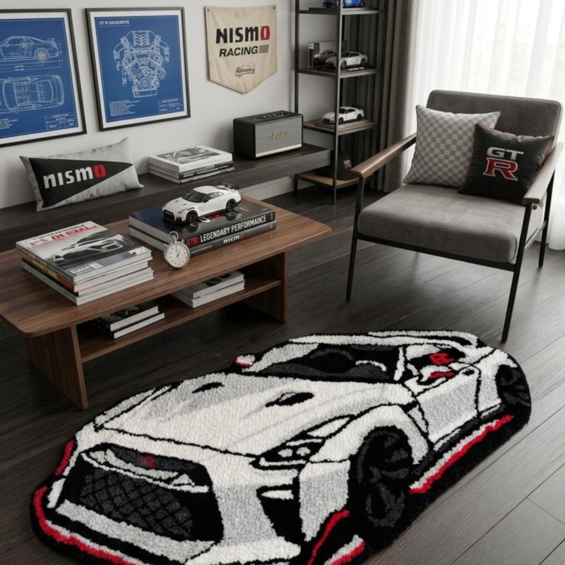 ALFOMBRA HYPEECE 120x80 cm Coche Deportivo 3D Antideslizante