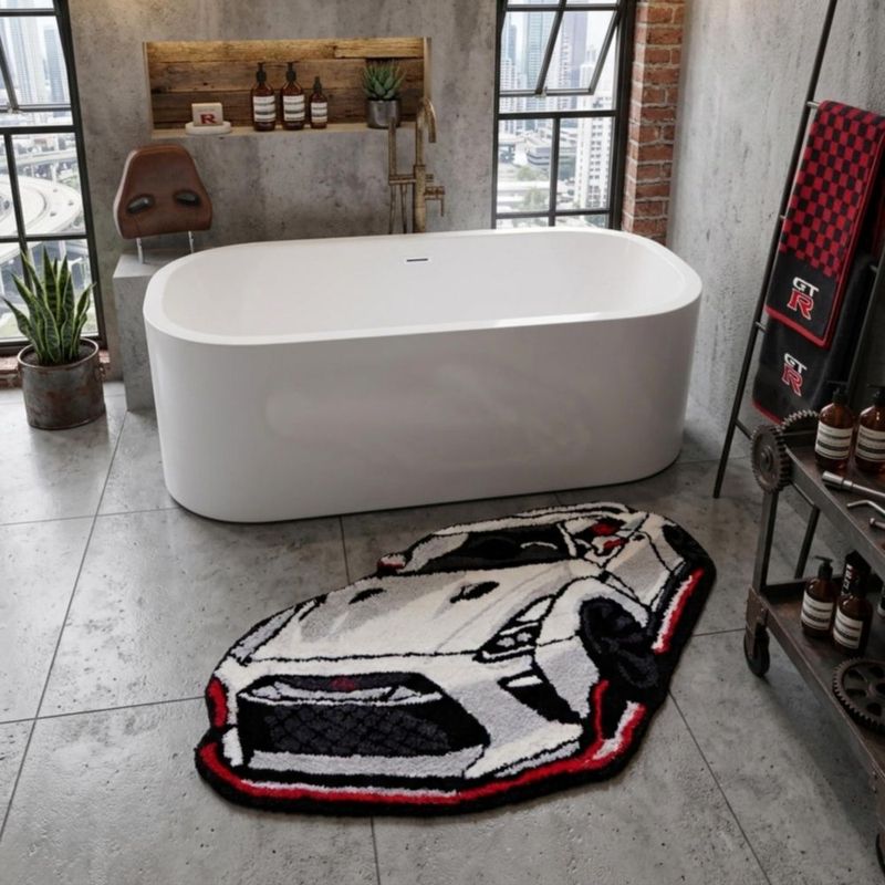 ALFOMBRA HYPEECE 120x80 cm Coche Deportivo 3D Antideslizante