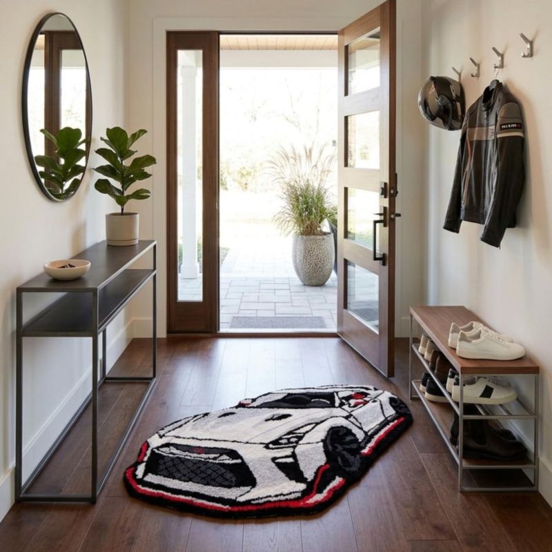 ALFOMBRA HYPEECE 120x80 cm Coche Deportivo 3D Antideslizante