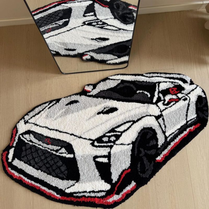 ALFOMBRA HYPEECE 120x80 cm Coche Deportivo 3D Antideslizante