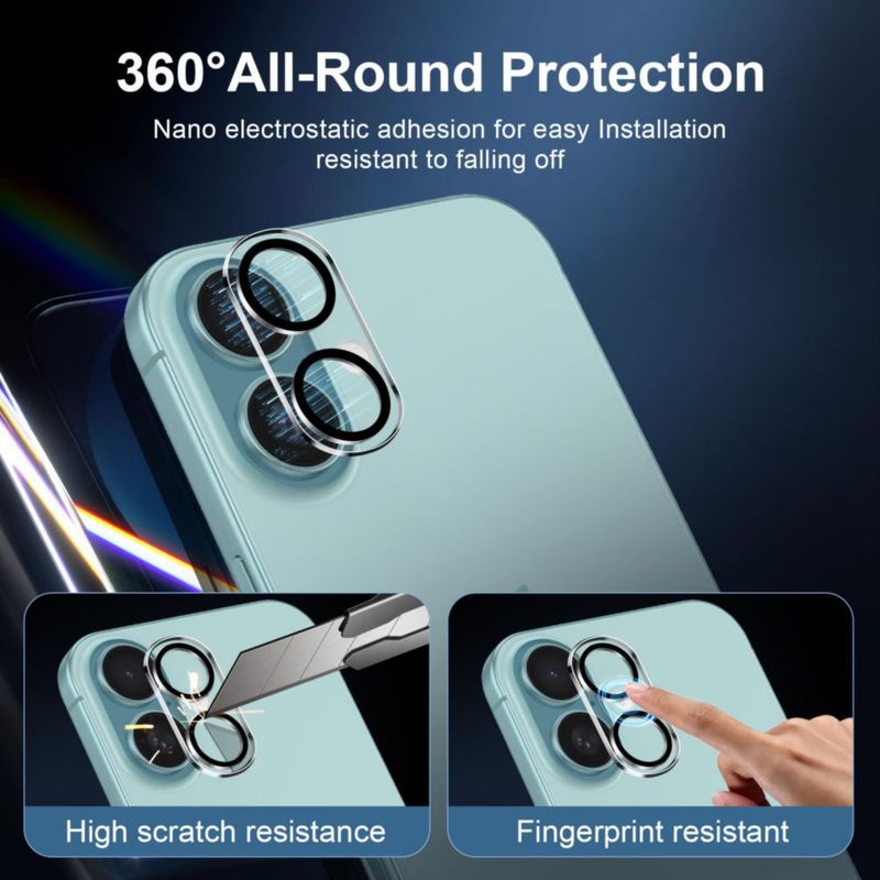 Protector de pantalla NEW'C iPhone 16 61" + lente + herramienta