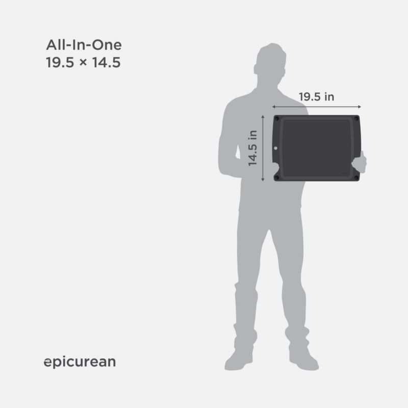 Tabla de Cortar Epicurean 50x37 cm con Pies Antideslizantes Pizarra