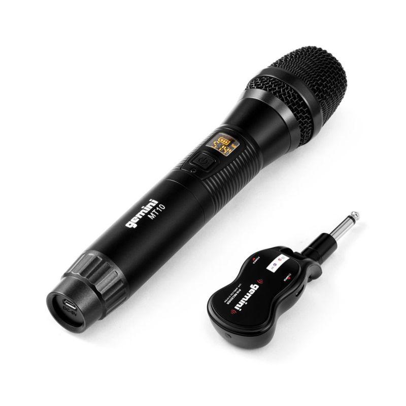 Sistema de micrófono inalámbrico Gemini GMU-M100 UHF recargable
