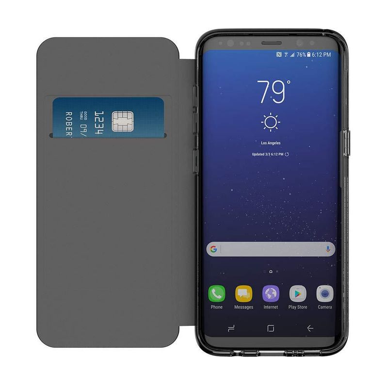 Funda tipo folio delgada Incipio SA-879-CBK para Galaxy S8