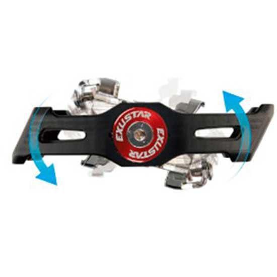 Pedal combinado Exustar E-PM825 negro/plata (sellado)