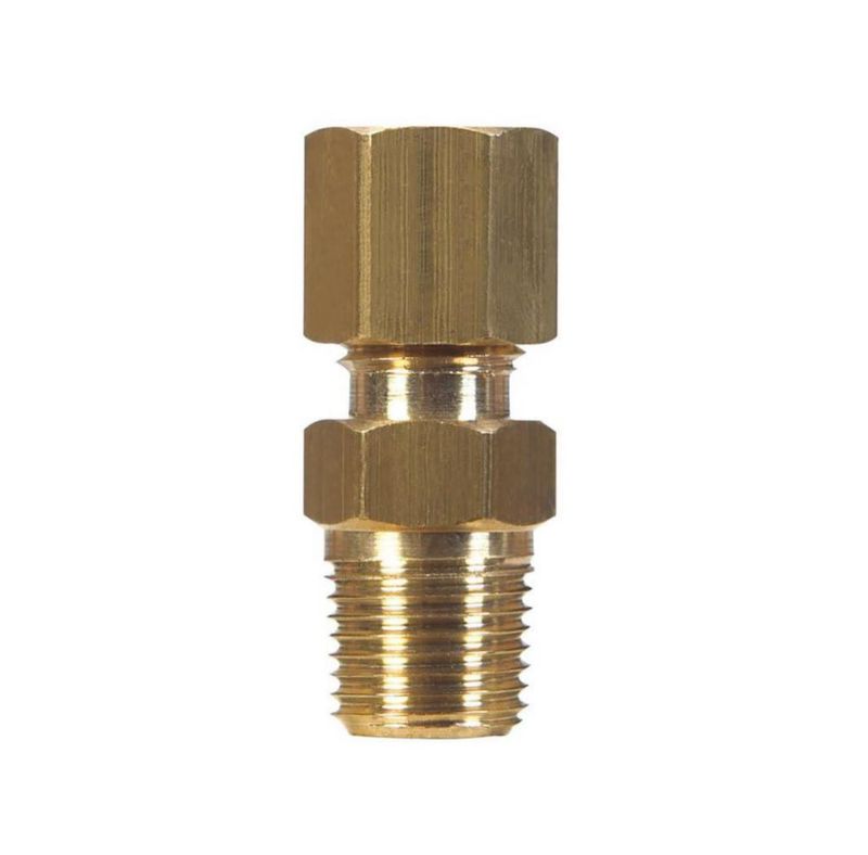 Conector de latón HOMEPLUS+ 1/4" de compresión x 1/8" MPT