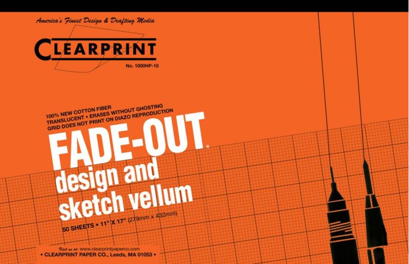 Bloc de papel vellum Clearprint 28 × 43 cm 50 hojas 72 kg