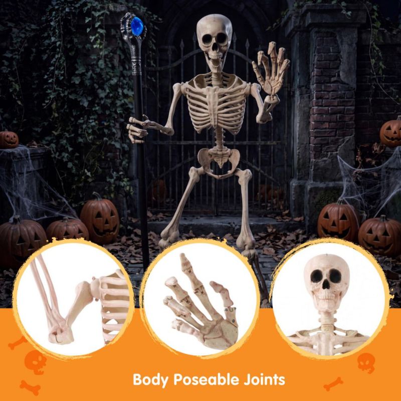 Esqueleto JOYIN de 150 cm Posable – Decoración de Halloween