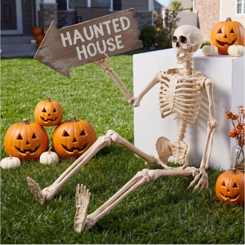 Esqueleto JOYIN de 150 cm Posable – Decoración de Halloween