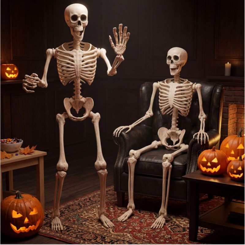 Esqueleto JOYIN de 150 cm Posable – Decoración de Halloween