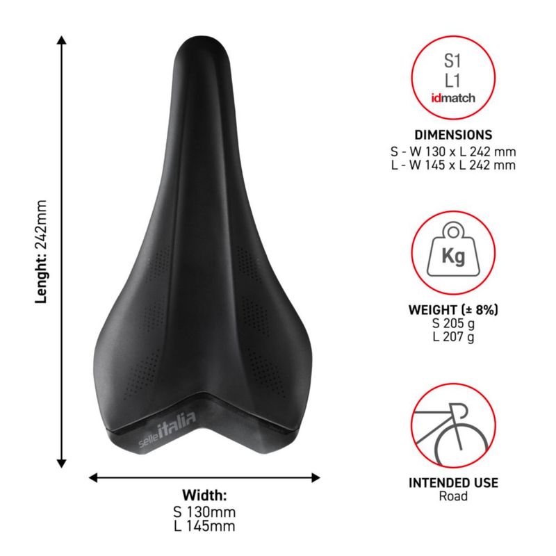 Sillín de bicicleta Selle Italia SLR Advan negro S1