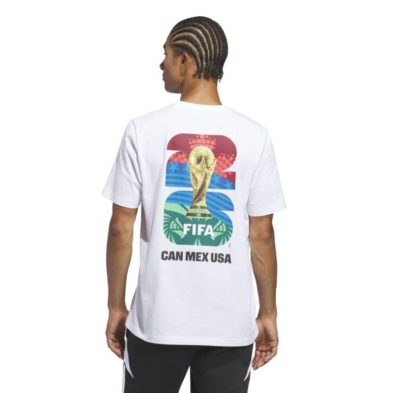 Camiseta adidas World Cup 26 gráfica blanca talla M
