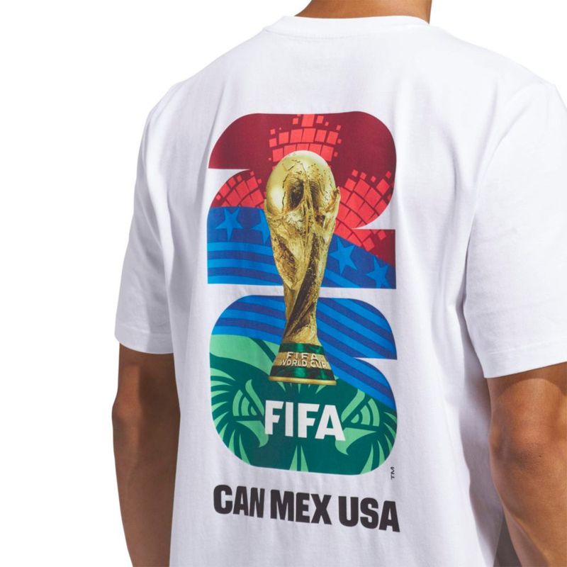Camiseta adidas World Cup 26 gráfica blanca talla M