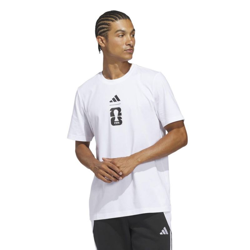 Camiseta adidas World Cup 26 gráfica blanca talla M