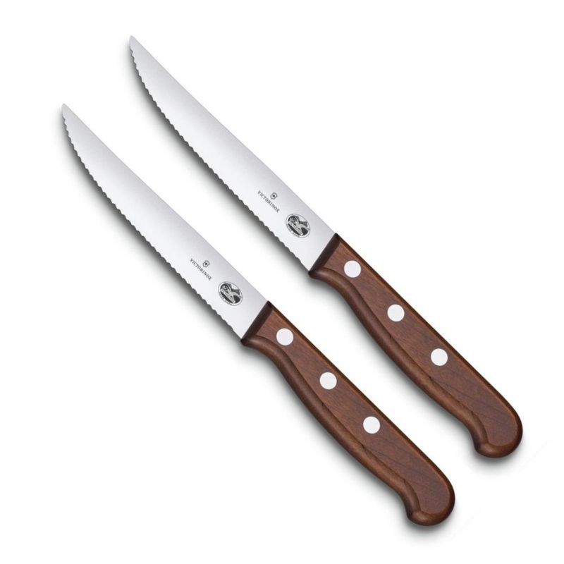 Juego de cuchillos para carne Victorinox de madera 12 cm hoja serrada