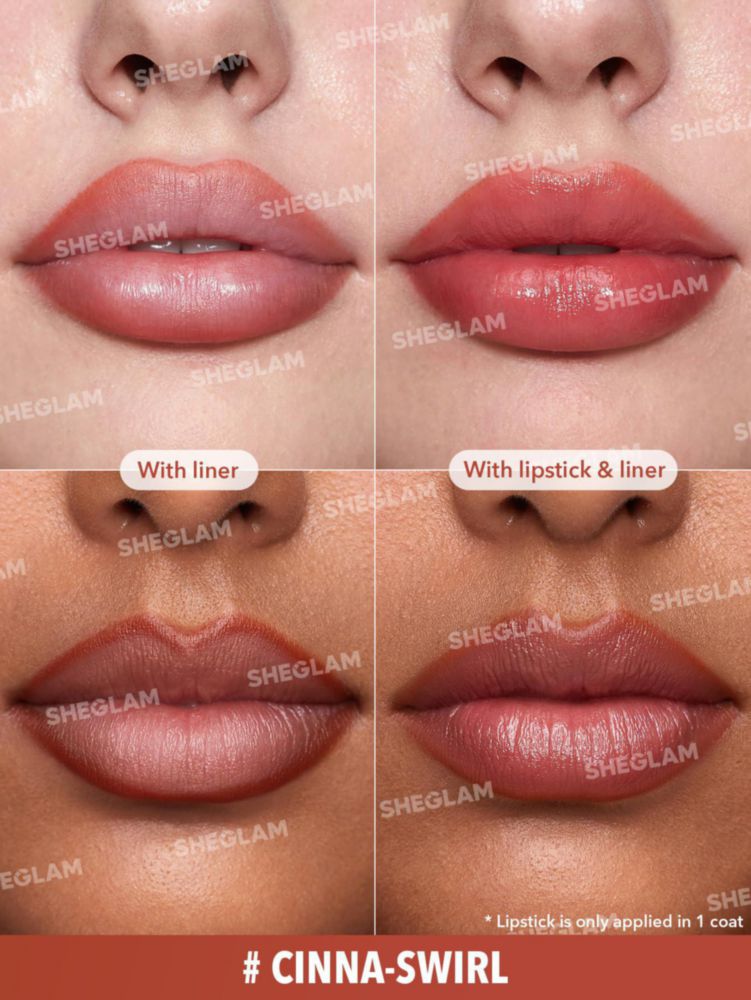 Labial SHEGLAM Glam 101 Dúo Tinte Ligero Cinna Swirl